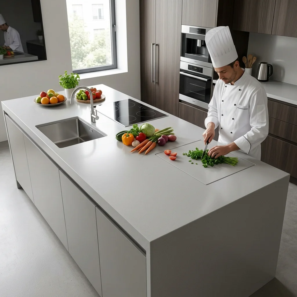 ข้อดีของการใช้หินสังเคราะห์ทำท็อปเคาน์เตอร์ครัว (Kitchen Countertop)